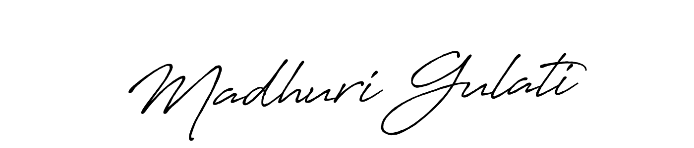 You should practise on your own different ways (Antro_Vectra_Bolder) to write your name (Madhuri Gulati) in signature. don't let someone else do it for you. Madhuri Gulati signature style 7 images and pictures png