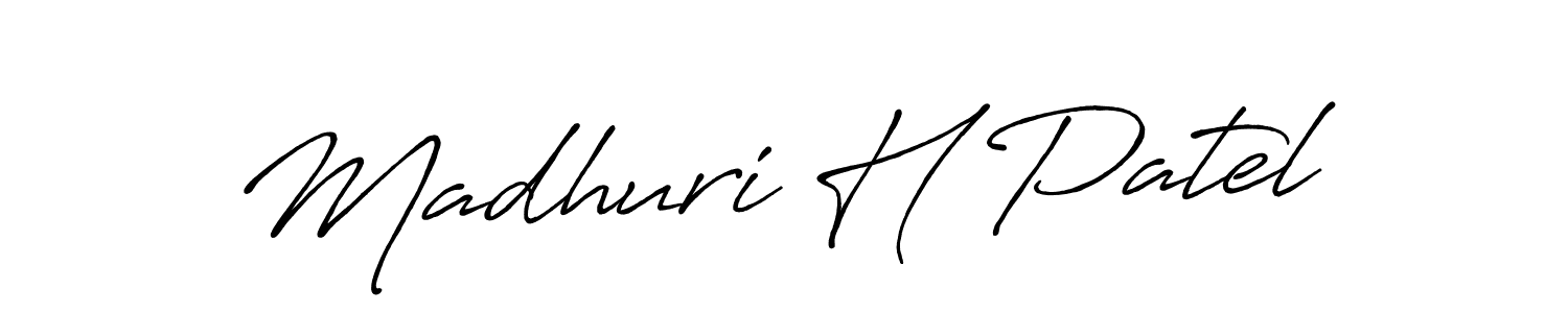 How to make Madhuri H Patel signature? Antro_Vectra_Bolder is a professional autograph style. Create handwritten signature for Madhuri H Patel name. Madhuri H Patel signature style 7 images and pictures png