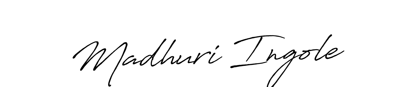 Design your own signature with our free online signature maker. With this signature software, you can create a handwritten (Antro_Vectra_Bolder) signature for name Madhuri Ingole. Madhuri Ingole signature style 7 images and pictures png