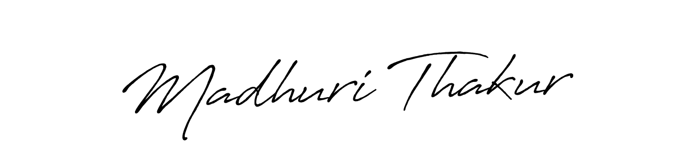 Antro_Vectra_Bolder is a professional signature style that is perfect for those who want to add a touch of class to their signature. It is also a great choice for those who want to make their signature more unique. Get Madhuri Thakur name to fancy signature for free. Madhuri Thakur signature style 7 images and pictures png