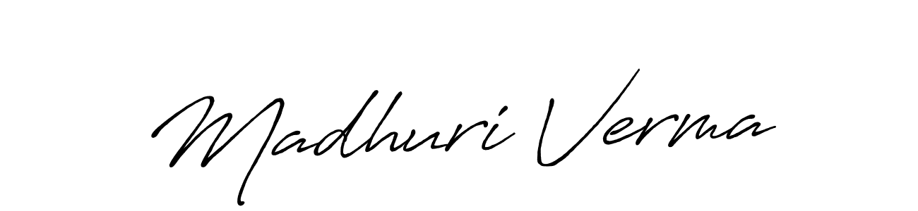 It looks lik you need a new signature style for name Madhuri Verma. Design unique handwritten (Antro_Vectra_Bolder) signature with our free signature maker in just a few clicks. Madhuri Verma signature style 7 images and pictures png