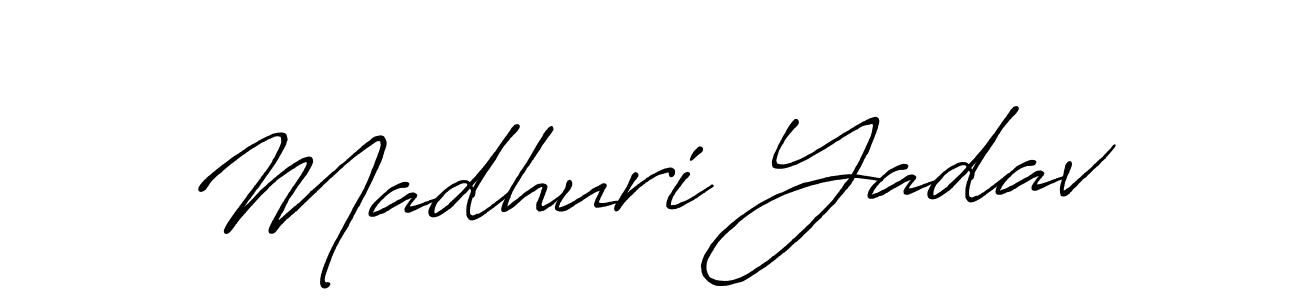 Design your own signature with our free online signature maker. With this signature software, you can create a handwritten (Antro_Vectra_Bolder) signature for name Madhuri Yadav. Madhuri Yadav signature style 7 images and pictures png