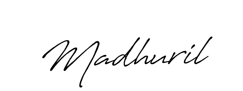 You should practise on your own different ways (Antro_Vectra_Bolder) to write your name (Madhuril) in signature. don't let someone else do it for you. Madhuril signature style 7 images and pictures png