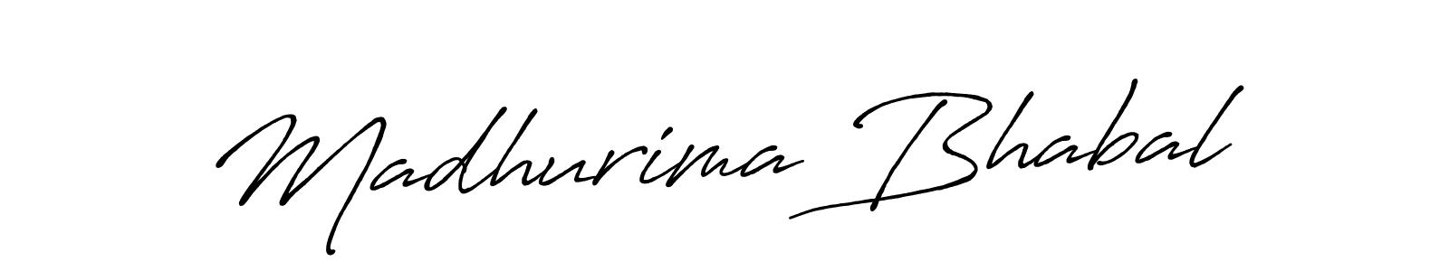 Use a signature maker to create a handwritten signature online. With this signature software, you can design (Antro_Vectra_Bolder) your own signature for name Madhurima Bhabal. Madhurima Bhabal signature style 7 images and pictures png