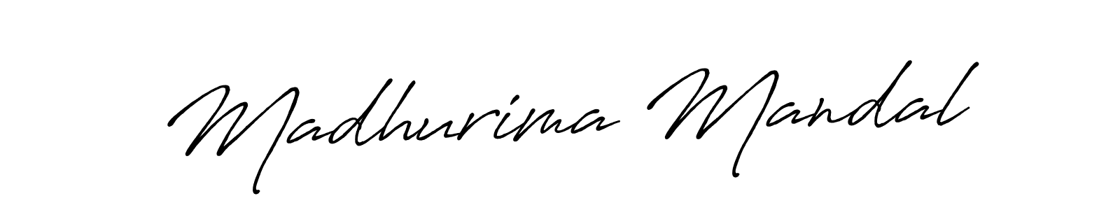 Make a beautiful signature design for name Madhurima Mandal. With this signature (Antro_Vectra_Bolder) style, you can create a handwritten signature for free. Madhurima Mandal signature style 7 images and pictures png
