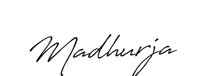 How to make Madhurja name signature. Use Antro_Vectra_Bolder style for creating short signs online. This is the latest handwritten sign. Madhurja signature style 7 images and pictures png