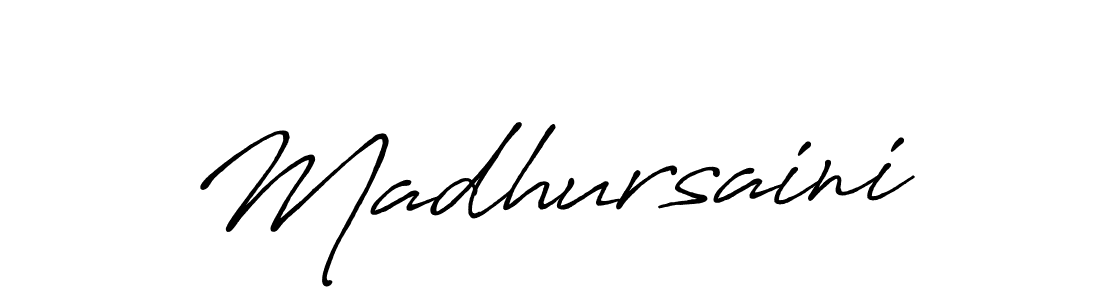 Madhursaini stylish signature style. Best Handwritten Sign (Antro_Vectra_Bolder) for my name. Handwritten Signature Collection Ideas for my name Madhursaini. Madhursaini signature style 7 images and pictures png