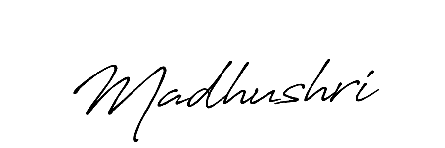 How to make Madhushri signature? Antro_Vectra_Bolder is a professional autograph style. Create handwritten signature for Madhushri name. Madhushri signature style 7 images and pictures png