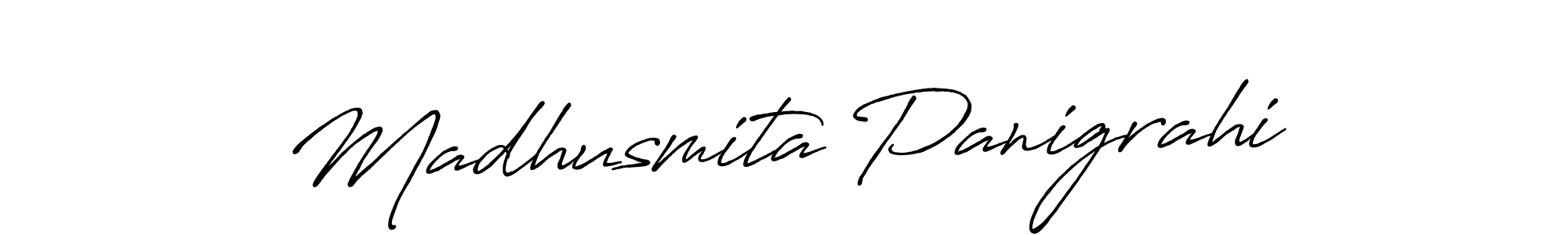 Create a beautiful signature design for name Madhusmita Panigrahi. With this signature (Antro_Vectra_Bolder) fonts, you can make a handwritten signature for free. Madhusmita Panigrahi signature style 7 images and pictures png