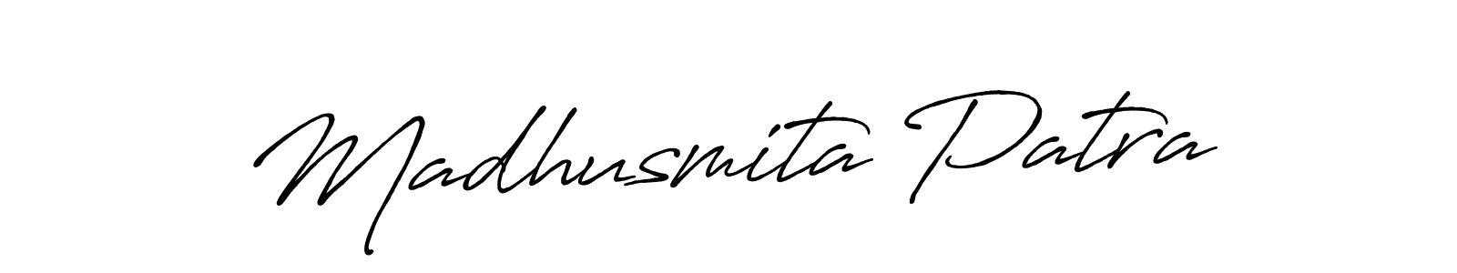 Create a beautiful signature design for name Madhusmita Patra. With this signature (Antro_Vectra_Bolder) fonts, you can make a handwritten signature for free. Madhusmita Patra signature style 7 images and pictures png