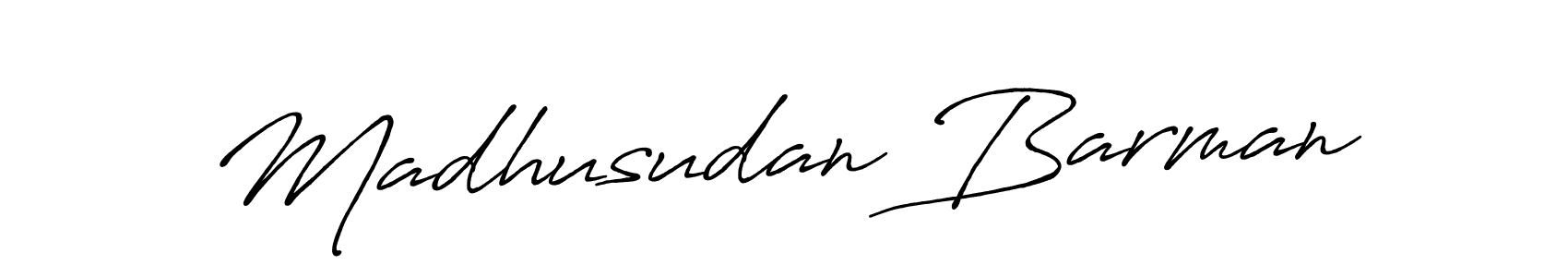 Use a signature maker to create a handwritten signature online. With this signature software, you can design (Antro_Vectra_Bolder) your own signature for name Madhusudan Barman. Madhusudan Barman signature style 7 images and pictures png