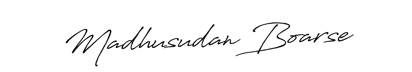 Create a beautiful signature design for name Madhusudan Boarse. With this signature (Antro_Vectra_Bolder) fonts, you can make a handwritten signature for free. Madhusudan Boarse signature style 7 images and pictures png