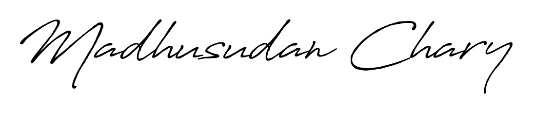 Use a signature maker to create a handwritten signature online. With this signature software, you can design (Antro_Vectra_Bolder) your own signature for name Madhusudan Chary. Madhusudan Chary signature style 7 images and pictures png