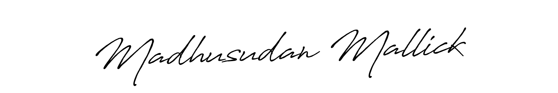 Use a signature maker to create a handwritten signature online. With this signature software, you can design (Antro_Vectra_Bolder) your own signature for name Madhusudan Mallick. Madhusudan Mallick signature style 7 images and pictures png