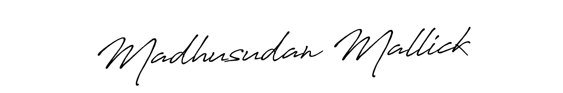 Use a signature maker to create a handwritten signature online. With this signature software, you can design (Antro_Vectra_Bolder) your own signature for name Madhusudan Mallick. Madhusudan Mallick signature style 7 images and pictures png