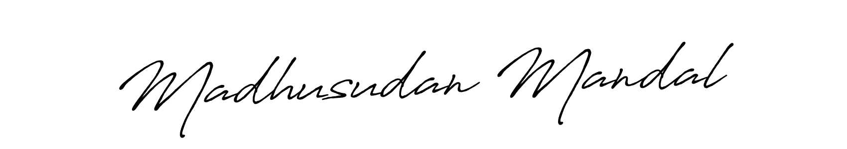 Use a signature maker to create a handwritten signature online. With this signature software, you can design (Antro_Vectra_Bolder) your own signature for name Madhusudan Mandal. Madhusudan Mandal signature style 7 images and pictures png