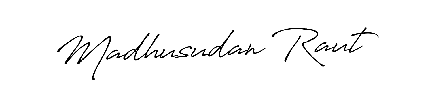 The best way (Antro_Vectra_Bolder) to make a short signature is to pick only two or three words in your name. The name Madhusudan Raut include a total of six letters. For converting this name. Madhusudan Raut signature style 7 images and pictures png