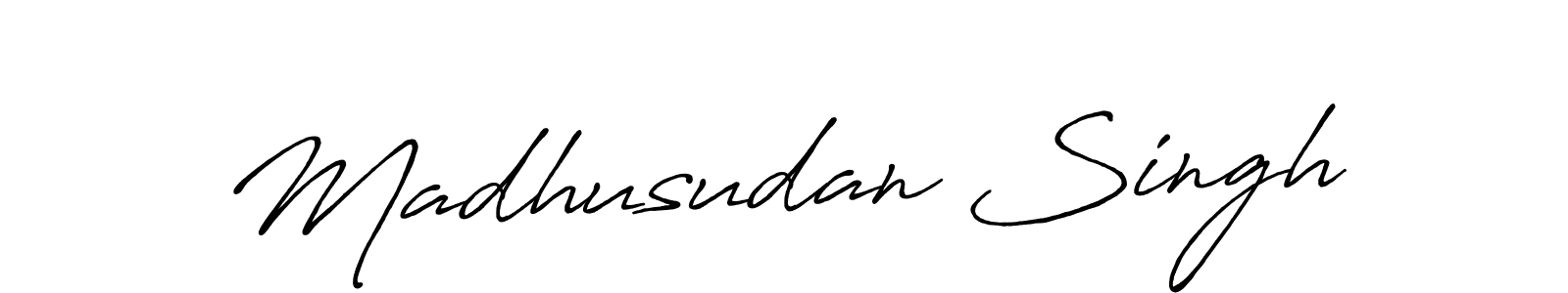 Design your own signature with our free online signature maker. With this signature software, you can create a handwritten (Antro_Vectra_Bolder) signature for name Madhusudan Singh. Madhusudan Singh signature style 7 images and pictures png