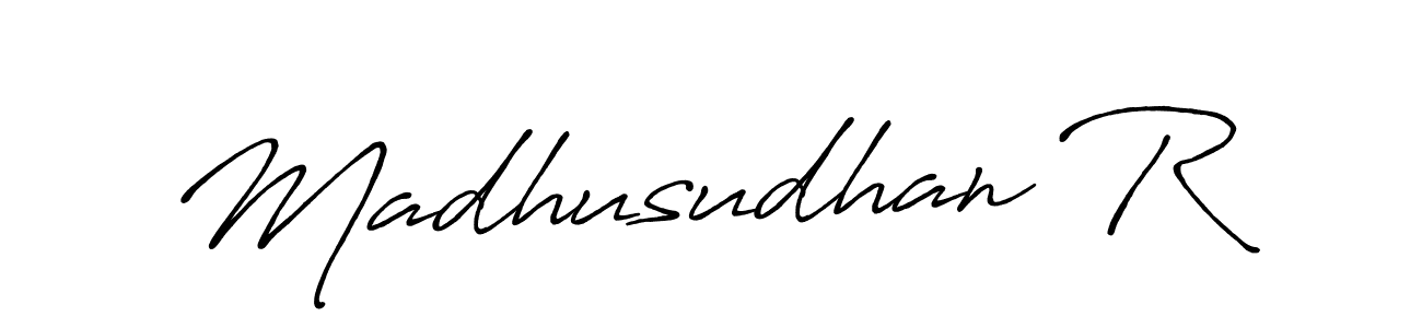 Design your own signature with our free online signature maker. With this signature software, you can create a handwritten (Antro_Vectra_Bolder) signature for name Madhusudhan R. Madhusudhan R signature style 7 images and pictures png