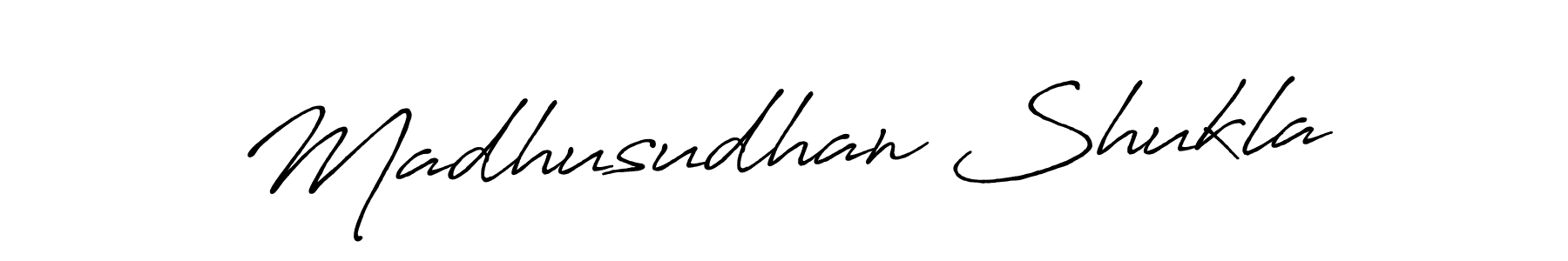 Use a signature maker to create a handwritten signature online. With this signature software, you can design (Antro_Vectra_Bolder) your own signature for name Madhusudhan Shukla. Madhusudhan Shukla signature style 7 images and pictures png