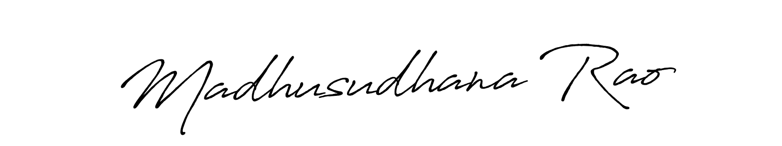 It looks lik you need a new signature style for name Madhusudhana Rao. Design unique handwritten (Antro_Vectra_Bolder) signature with our free signature maker in just a few clicks. Madhusudhana Rao signature style 7 images and pictures png