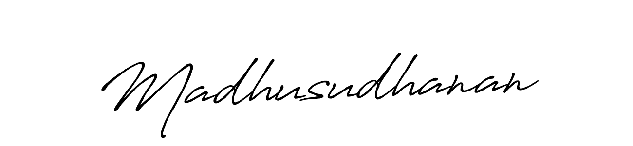 Madhusudhanan stylish signature style. Best Handwritten Sign (Antro_Vectra_Bolder) for my name. Handwritten Signature Collection Ideas for my name Madhusudhanan. Madhusudhanan signature style 7 images and pictures png
