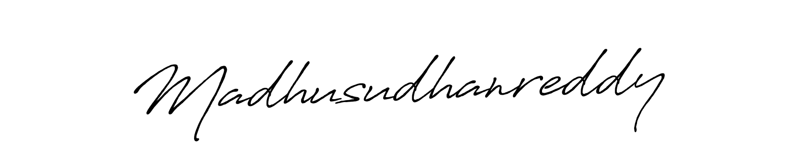 Also we have Madhusudhanreddy name is the best signature style. Create professional handwritten signature collection using Antro_Vectra_Bolder autograph style. Madhusudhanreddy signature style 7 images and pictures png