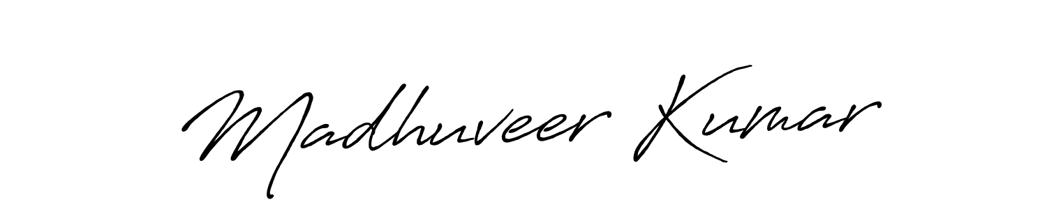 How to make Madhuveer Kumar signature? Antro_Vectra_Bolder is a professional autograph style. Create handwritten signature for Madhuveer Kumar name. Madhuveer Kumar signature style 7 images and pictures png