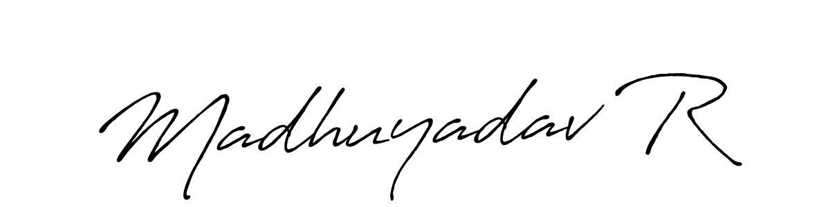 Also You can easily find your signature by using the search form. We will create Madhuyadav R name handwritten signature images for you free of cost using Antro_Vectra_Bolder sign style. Madhuyadav R signature style 7 images and pictures png