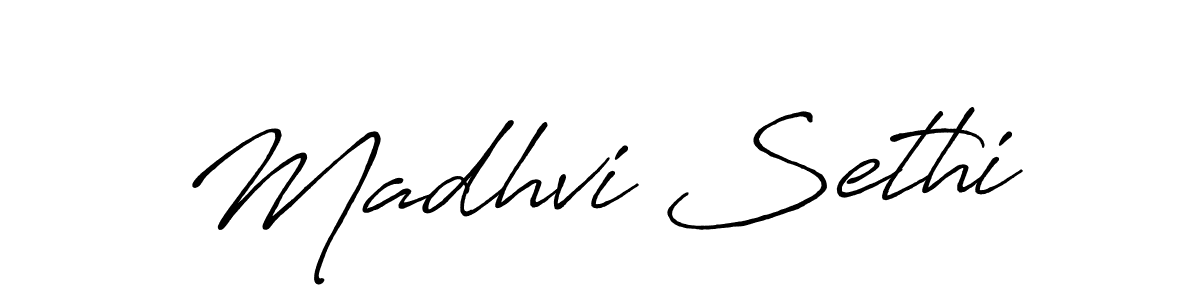 You should practise on your own different ways (Antro_Vectra_Bolder) to write your name (Madhvi Sethi) in signature. don't let someone else do it for you. Madhvi Sethi signature style 7 images and pictures png