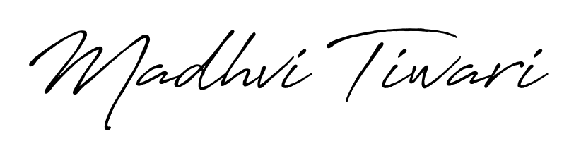 The Antro_Vectra_Bolder typeface gives name Madhvi Tiwari a refined look. Suitable for certificates, diplomas, and official verification. Madhvi Tiwari signature style 7 images and pictures png