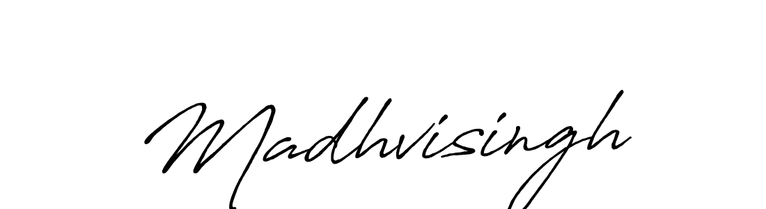 Use a signature maker to create a handwritten signature online. With this signature software, you can design (Antro_Vectra_Bolder) your own signature for name Madhvisingh. Madhvisingh signature style 7 images and pictures png