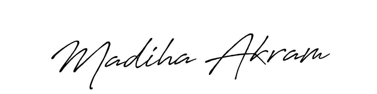 You should practise on your own different ways (Antro_Vectra_Bolder) to write your name (Madiha Akram) in signature. don't let someone else do it for you. Madiha Akram signature style 7 images and pictures png