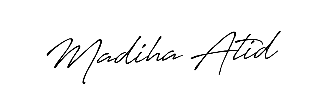 This is the best signature style for the Madiha Atid name. Also you like these signature font (Antro_Vectra_Bolder). Mix name signature. Madiha Atid signature style 7 images and pictures png