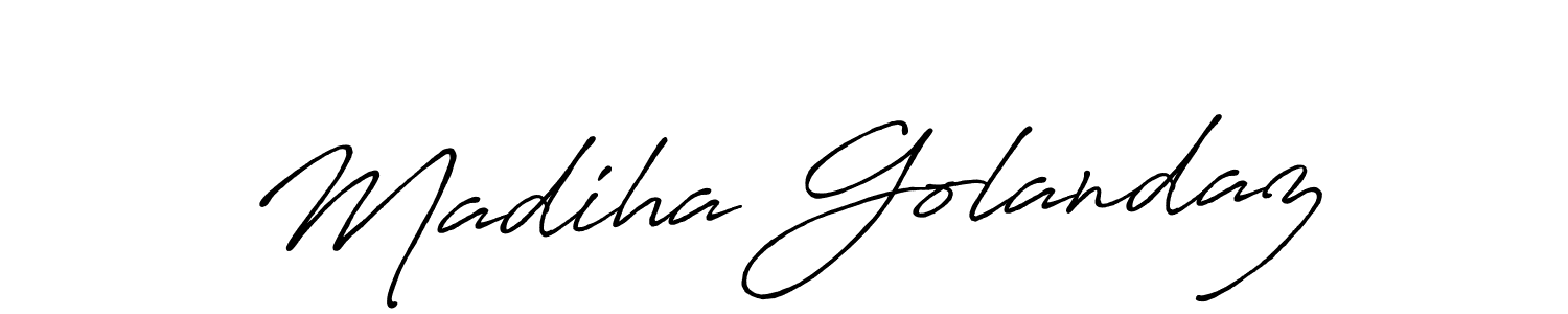 Once you've used our free online signature maker to create your best signature Antro_Vectra_Bolder style, it's time to enjoy all of the benefits that Madiha Golandaz name signing documents. Madiha Golandaz signature style 7 images and pictures png