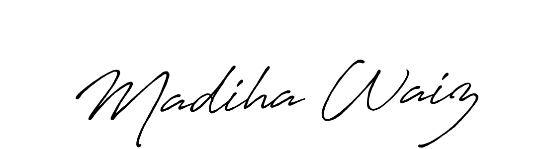 How to make Madiha Waiz signature? Antro_Vectra_Bolder is a professional autograph style. Create handwritten signature for Madiha Waiz name. Madiha Waiz signature style 7 images and pictures png