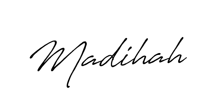 You should practise on your own different ways (Antro_Vectra_Bolder) to write your name (Madihah) in signature. don't let someone else do it for you. Madihah signature style 7 images and pictures png
