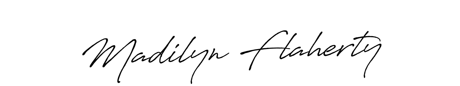 Create a beautiful signature design for name Madilyn Flaherty. With this signature (Antro_Vectra_Bolder) fonts, you can make a handwritten signature for free. Madilyn Flaherty signature style 7 images and pictures png