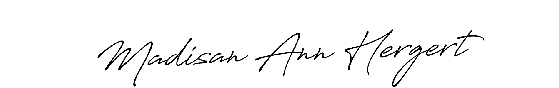 How to make Madisan Ann Hergert name signature. Use Antro_Vectra_Bolder style for creating short signs online. This is the latest handwritten sign. Madisan Ann Hergert signature style 7 images and pictures png