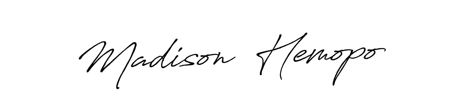 Make a beautiful signature design for name Madison  Hemopo. With this signature (Antro_Vectra_Bolder) style, you can create a handwritten signature for free. Madison  Hemopo signature style 7 images and pictures png