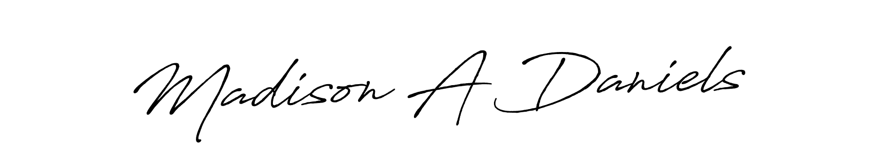 Similarly Antro_Vectra_Bolder is the best handwritten signature design. Signature creator online .You can use it as an online autograph creator for name Madison A Daniels. Madison A Daniels signature style 7 images and pictures png