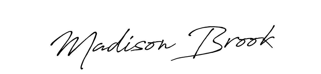 Madison Brook stylish signature style. Best Handwritten Sign (Antro_Vectra_Bolder) for my name. Handwritten Signature Collection Ideas for my name Madison Brook. Madison Brook signature style 7 images and pictures png