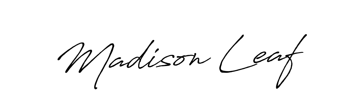 if you are searching for the best signature style for your name Madison Leaf. so please give up your signature search. here we have designed multiple signature styles  using Antro_Vectra_Bolder. Madison Leaf signature style 7 images and pictures png