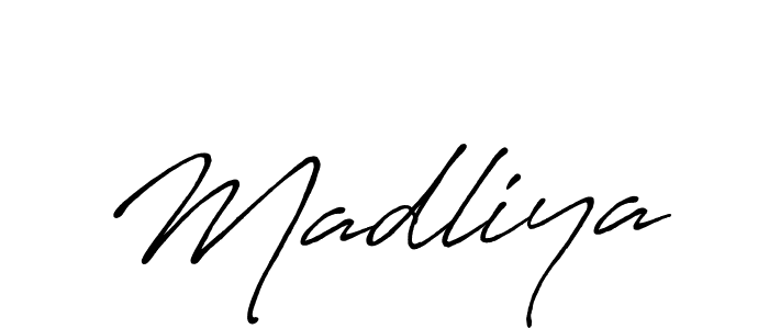 You should practise on your own different ways (Antro_Vectra_Bolder) to write your name (Madliya) in signature. don't let someone else do it for you. Madliya signature style 7 images and pictures png