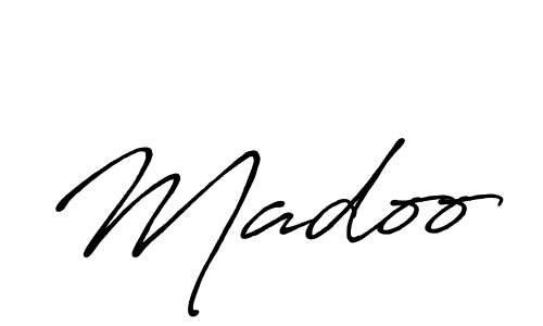 Use a signature maker to create a handwritten signature online. With this signature software, you can design (Antro_Vectra_Bolder) your own signature for name Madoo. Madoo signature style 7 images and pictures png