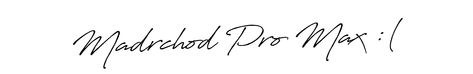 How to make Madrchod Pro Max :( name signature. Use Antro_Vectra_Bolder style for creating short signs online. This is the latest handwritten sign. Madrchod Pro Max :( signature style 7 images and pictures png