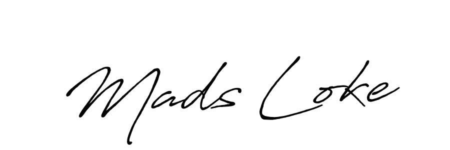 Also You can easily find your signature by using the search form. We will create Mads Loke name handwritten signature images for you free of cost using Antro_Vectra_Bolder sign style. Mads Loke signature style 7 images and pictures png
