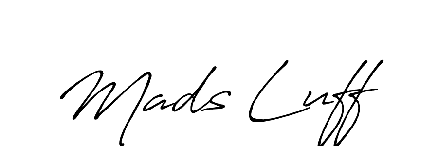 How to make Mads Luff signature? Antro_Vectra_Bolder is a professional autograph style. Create handwritten signature for Mads Luff name. Mads Luff signature style 7 images and pictures png