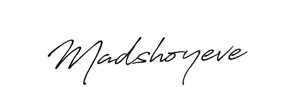 How to make Madshoyeve name signature. Use Antro_Vectra_Bolder style for creating short signs online. This is the latest handwritten sign. Madshoyeve signature style 7 images and pictures png