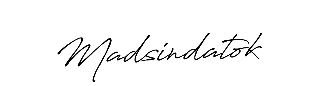 How to make Madsindatok name signature. Use Antro_Vectra_Bolder style for creating short signs online. This is the latest handwritten sign. Madsindatok signature style 7 images and pictures png